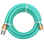 Furtun de aspirație, conectori de alamă, 15 m,  25 mm, verde GartenMobel Dekor
