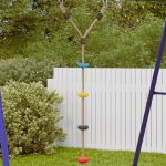 Leagăn cu funie și disc pentru copii, cu 4 trepte, multicolor GartenMobel Dekor