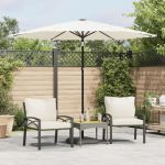 Umbrelă soare de grădină stâlp din oțel, alb 268x268x226cm GartenMobel Dekor