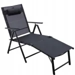 Sezlong pentru gradina, aluminiu, cu plasa, pliabil, reglabil, 110x52x102 cm, Jumi GartenVIP DiyLine