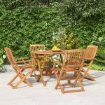 Set mobilier de grădină, 5 piese, lemn masiv de acacia GartenMobel Dekor