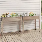 Jardiniere de grădină, 2 buc., oțel galvanizat GartenMobel Dekor