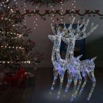 Ren de Crăciun 250 LED-uri, 2 buc. multicolor 180 cm acril XXL GartenMobel Dekor