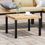 Masă cafea grădină negru 55x55x39,5cm oțel vopsit electrostatic GartenMobel Dekor