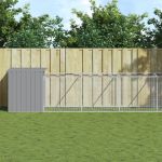 Cușcă de câine & țarc gri deschis 110x1221x110 cm GartenMobel Dekor