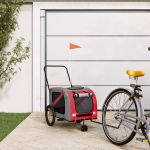 Remorcă de bicicletă animale portocaliu/gri, textil oxford/fier GartenMobel Dekor