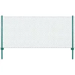 Gard din plasă de sârmă cu stâlpi, verde, 25 x 0,5 m, oțel GartenMobel Dekor