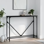 Măsuță consolă, negru, 102x22,5x75 cm, lemn compozit GartenMobel Dekor