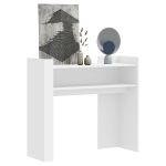 Masă consolă, alb, 100x35x90 cm, lemn prelucrat GartenMobel Dekor