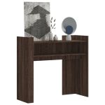 Măsuță consolă, stejar maro, 100x35x90 cm, lemn prelucrat GartenMobel Dekor