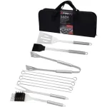 Ustensile pentru barbecue, grill, gratar, inox, cu geanta, set 12 piese, Strend Pro Grill GartenVIP DiyLine