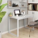 Birou de computer, alb, 110x60x73 cm, lemn prelucrat GartenMobel Dekor
