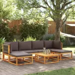 Set canapele grădină cu perne, 7 piese, lemn masiv acacia GartenMobel Dekor