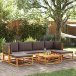 Set canapele grădină cu perne, 7 piese, lemn masiv acacia GartenMobel Dekor