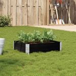 Jardinieră de grădină, negru, 80x60 cm, lemn masiv pin GartenMobel Dekor