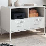 Dulap TV, alb, 68x39x50,5 cm, oțel laminat la rece GartenMobel Dekor