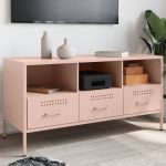 Dulap TV, roz, 100,5x39x50,5 cm, oțel laminat la rece GartenMobel Dekor