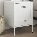 Noptieră, alb, 36x39x50,5 cm, oțel GartenMobel Dekor