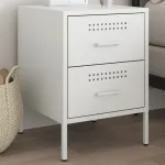 Noptieră, alb, 36x39x50,5 cm, oțel GartenMobel Dekor