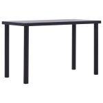 Masă de bucătărie, negru & gri beton, 120 x 60 x 75 cm, MDF GartenMobel Dekor
