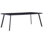 Masă de bucătărie, negru, 200 x 100 x 75 cm, sticlă securizată GartenMobel Dekor