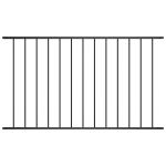 Panou de gard, negru, 1,7 x 1,25 m, oțel vopsit electrostatic GartenMobel Dekor