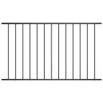 Panou de gard, negru, 1,7 x 1,25 m, oțel vopsit electrostatic GartenMobel Dekor
