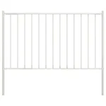 Panou de gard cu stâlpi, alb, 1,7 x 1,25 m, oțel GartenMobel Dekor
