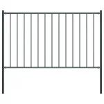 Panou de gard cu stâlpi, antracit, 1,7 x 1,25 m, oțel GartenMobel Dekor