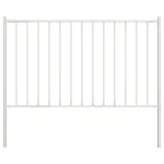Panou de gard cu stâlpi alb 1,7x1 m oțel vopsit electrostatic GartenMobel Dekor