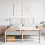 Noptiere, roz, 2 buc., 36x39x50,5 cm, oțel GartenMobel Dekor