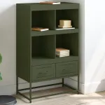 Dulap înalt, verde măsliniu, 68,5x39x111,5cm, oțel laminat rece GartenMobel Dekor