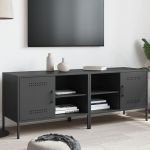 Dulapuri TV, 2 buc., negru, 68x39x50,5 cm, oțel GartenMobel Dekor
