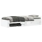 Cadru de pat, alb, 90x190 cm, lemn prelucrat GartenMobel Dekor