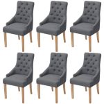 Scaune de sufragerie, 6 buc., gri închis, material textil  GartenMobel Dekor