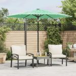 Umbrelă soare de grădină cu stâlp din oțel verde 268x268x226 cm GartenMobel Dekor