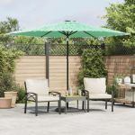 Umbrelă soare de grădină cu stâlp din oțel verde 288x288x225 cm GartenMobel Dekor