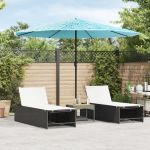 Umbrelă soare de grădină stâlp din oțel, albastru 324x324x247cm GartenMobel Dekor
