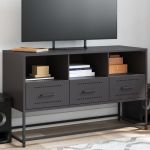 Dulap TV, negru, 68,5x39x60,5 cm, oțel GartenMobel Dekor