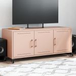 Dulap TV, roz, 100,5x39x43,5 cm, oțel laminat la rece GartenMobel Dekor