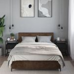 Noptiere, 2 buc., negru, 40x40x55 cm, lemn prelucrat GartenMobel Dekor