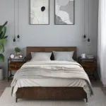 Noptiere, 2 buc., stejar fumuriu, 40x40x55 cm, lemn compozit GartenMobel Dekor