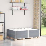 Rame pentru paleți 2 buc. gri 150x100 cm lemn masiv de pin GartenMobel Dekor