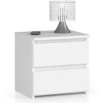 Comoda, placa laminata, 2 sertare, alb, 40x35x40 cm GartenVIP DiyLine