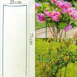 Suport metalic de flori, pentru exterior, set 3 bucati, 25x75 cm, verde MultiMark GlobalProd