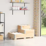 Strat înălțat cu 3 niveluri, 120x80 cm, lemn masiv de pin GartenMobel Dekor