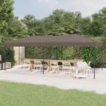 Cort pliabil pentru petreceri, gri taupe, 3x6 m GartenMobel Dekor