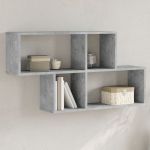 Raft de perete, gri beton, 100x20x53 cm , lemn prelucrat GartenMobel Dekor