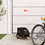 Remorcă bicicletă animale companie, negru, textil oxford/fier GartenMobel Dekor