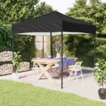Cort de petrecere pliabil, negru, 3x3 m GartenMobel Dekor